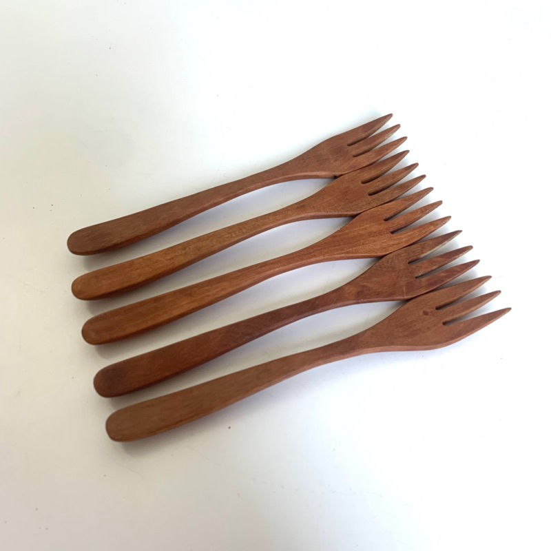 リュウガン木製フォーク 長さ14.5cm