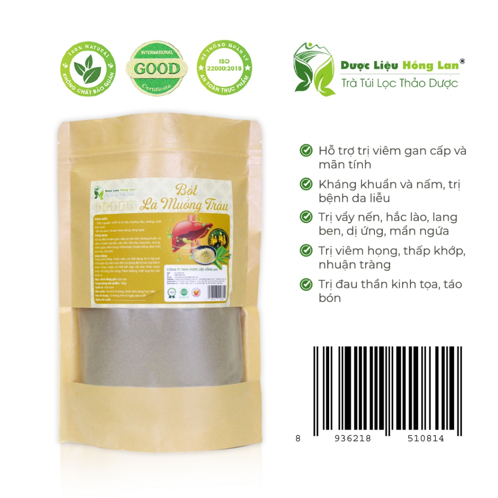 100% 純粋なムオン トラウ葉粉末 (ISO 22000-2018 および食品安全ペーパー付き) Hon Lan Pharmaceutical Company Limited