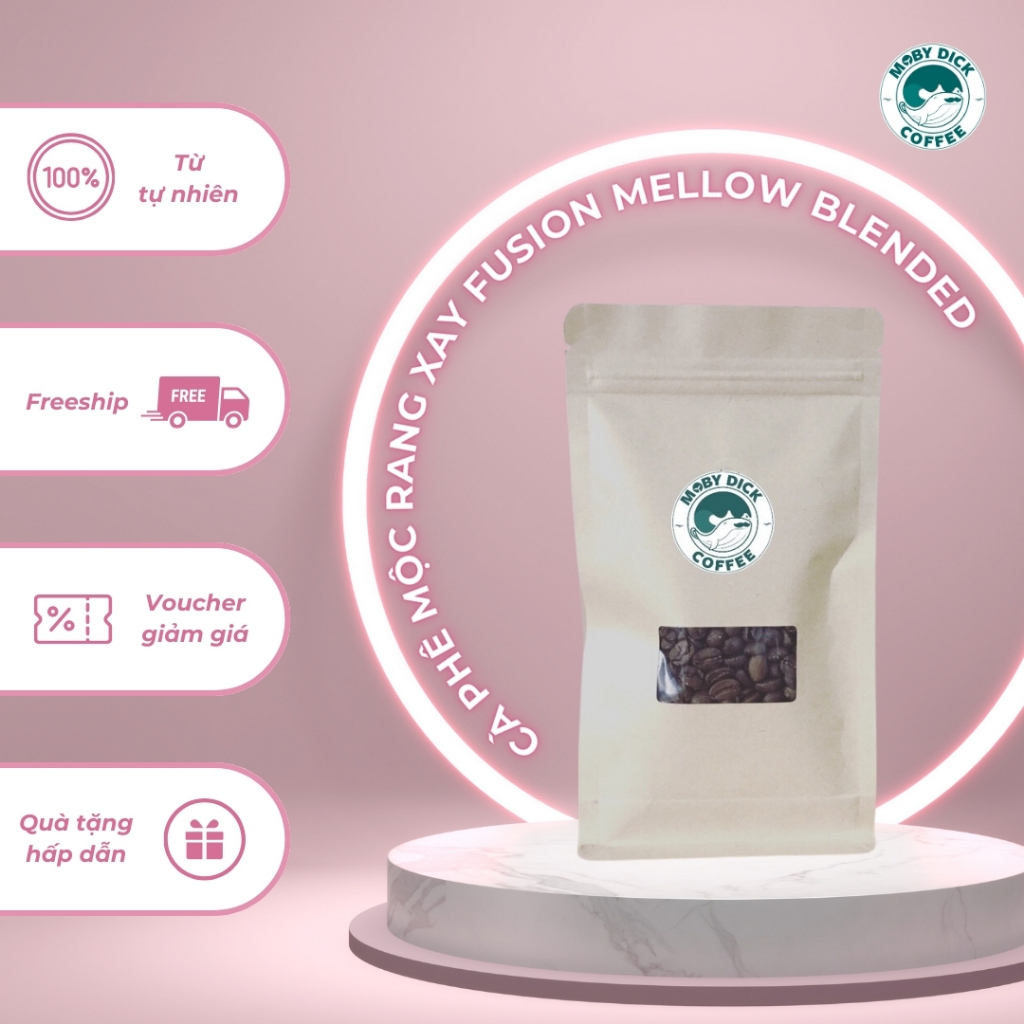 100% 純粋な焙煎挽きコーヒー フュージョン メロウ アラビカ種とロブスタ種の比率でブレンド 濾過、機械醸造、濃厚なコールドブリュー - 250gr 豆 - 手醸造