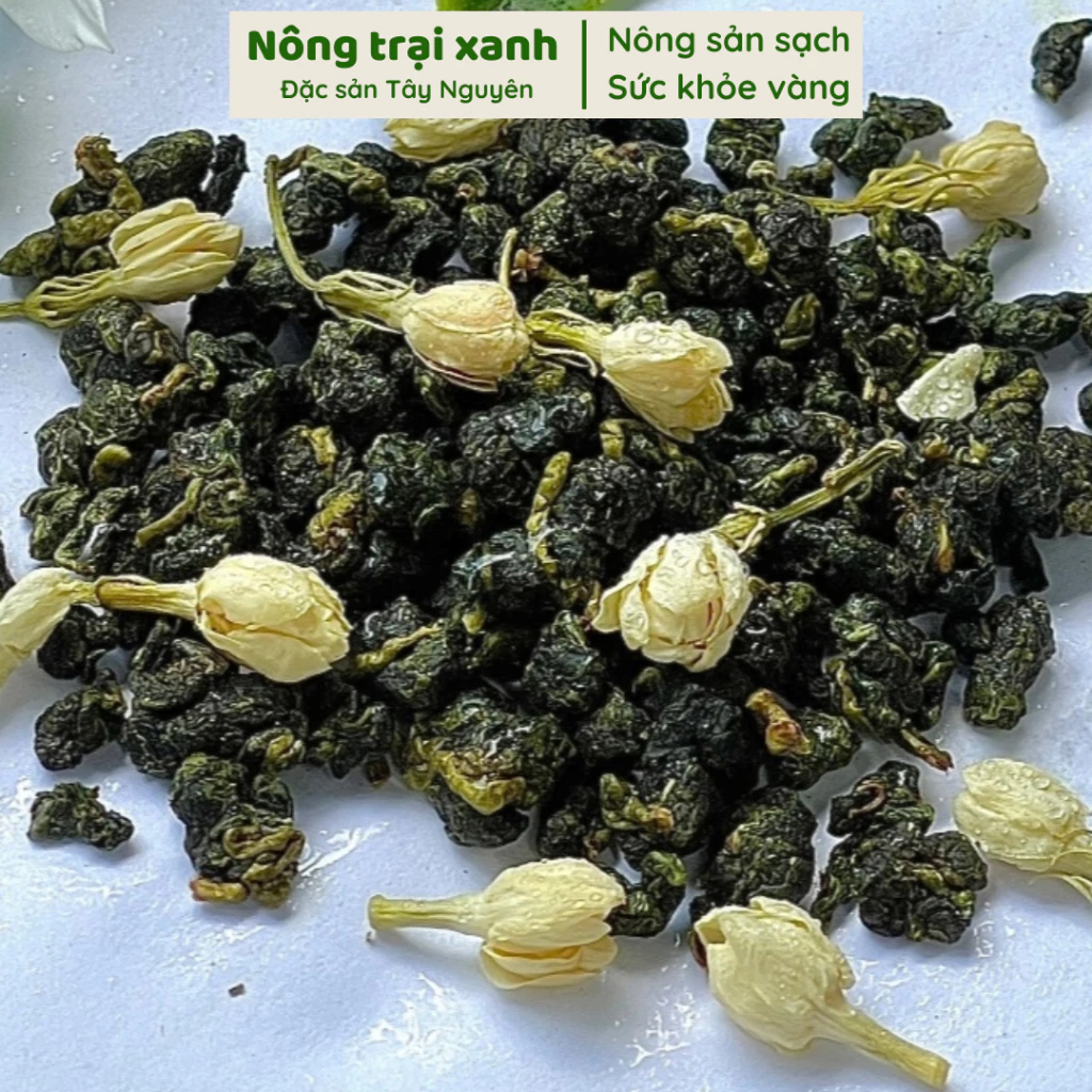 [100g] 緑の農園特製 100%天然 ジャスミン烏龍茶 - 甘く爽やかな味わい、心臓血管と睡眠の質をサポート