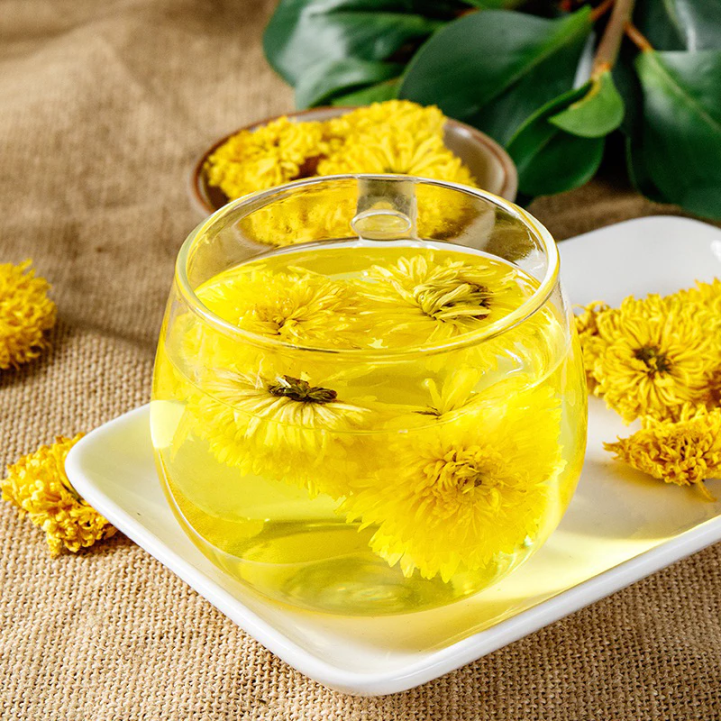 250g 無添加 乾燥 黄菊茶 ジップ袋入り - 美容・安眠・デトックスに