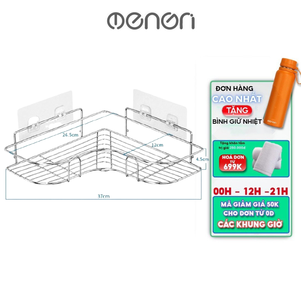 壁コーナーシェルフ ステンレス鋼 キッチン バスルーム 収納用 INOX 304 OENON