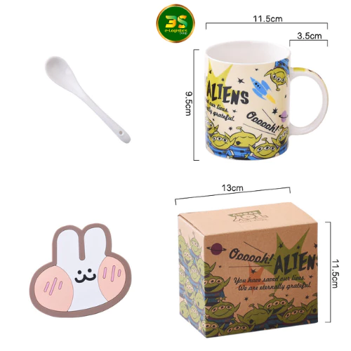 350ml おとぎの国 セラミックマグカップ - 夢見るかわいいファンタジーデザイン