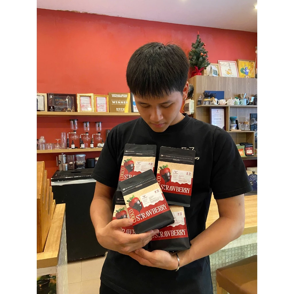 3Cロースタリー ファインロブスタ「Búp Tím」チョコいちごフレーバーコーヒー（極細挽き200g）エスプレッソ用