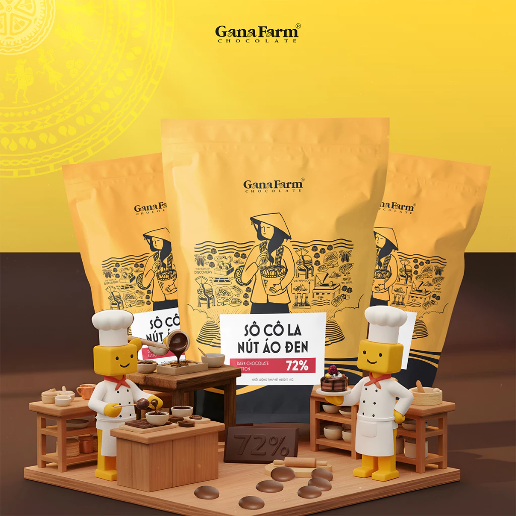 3kg 製菓用 72%ダークチョコレートボタン 本格カカオの奥深い風味