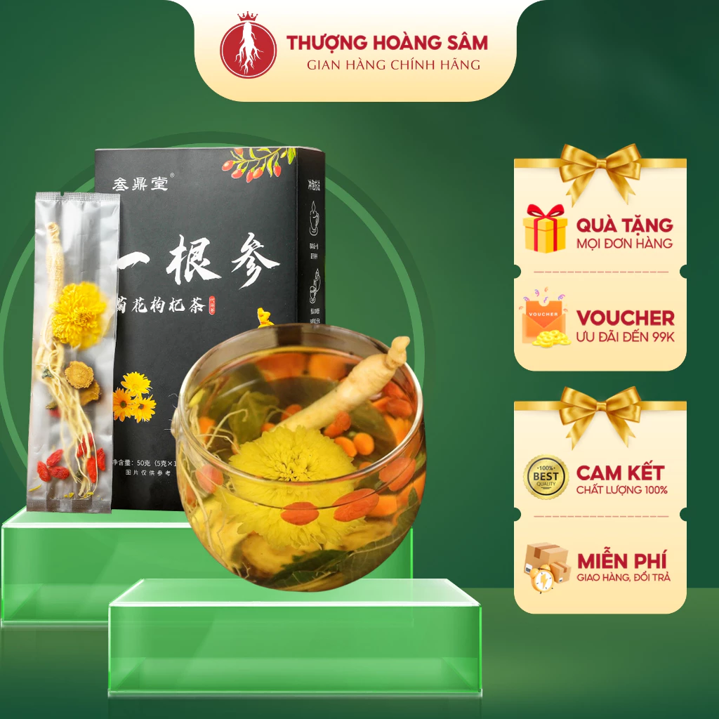 5袋入り 高麗人参 海棠茶 - 四季薬膳 健康ハーブティー「上皇参」 (党参、クコ、なつめ、菊花配合)