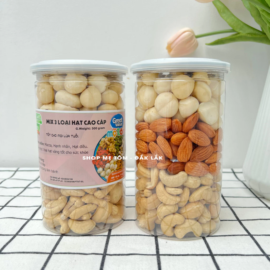 500g 3種ミックス素焼きナッツ（マカダミア、アーモンド、カシューナッツ）無添加・無塩・無油 そのままおやつにも、ナッツミルクにも