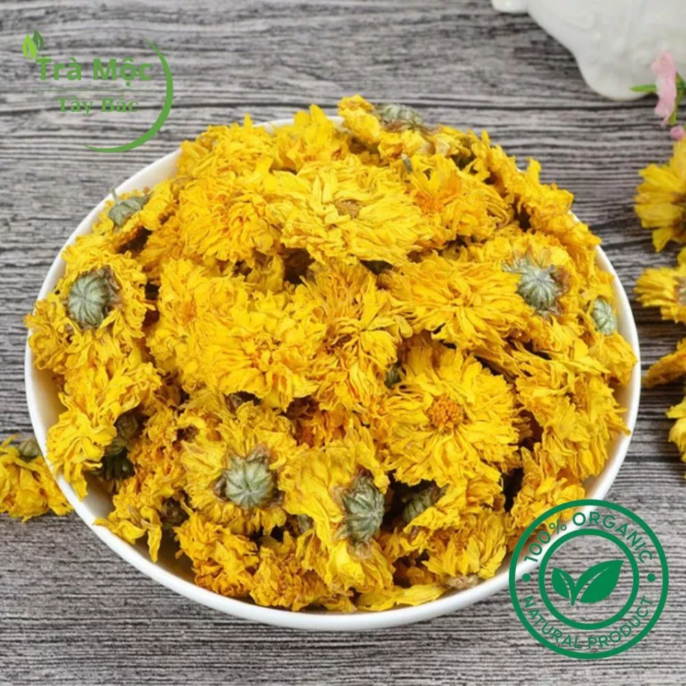 【500g】天然黄菊茶（まるごと乾燥花）安眠・美容サポート ジップ袋入り