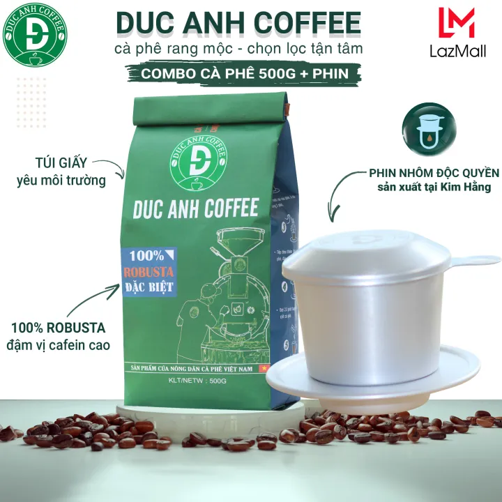 ローストコーヒー(100%ロブスタ種 500g)と高級アルミフィルターのセット パウダー DUC ANH COFFEE