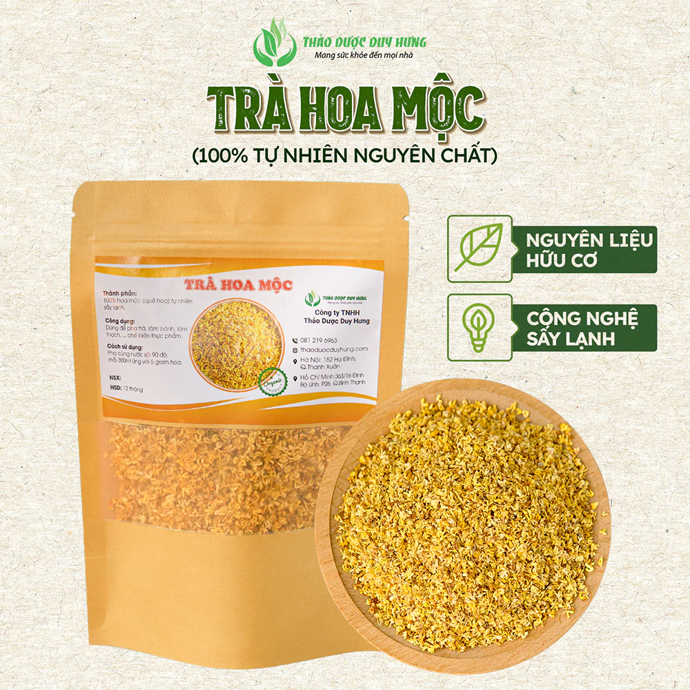 Duy Hưngハーブ 冷凍乾燥キンモクセイ茶 50g 桂花ドライ 花茶 ジャム・お菓子作り用