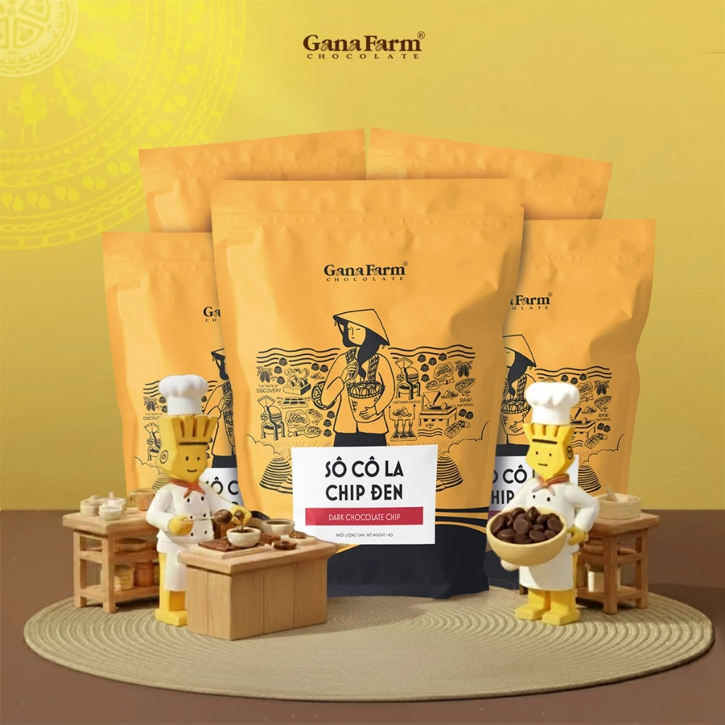 5kg 業務用 耐熱ダークチョコレートチップ (製菓材料) - クッキー作りに最適