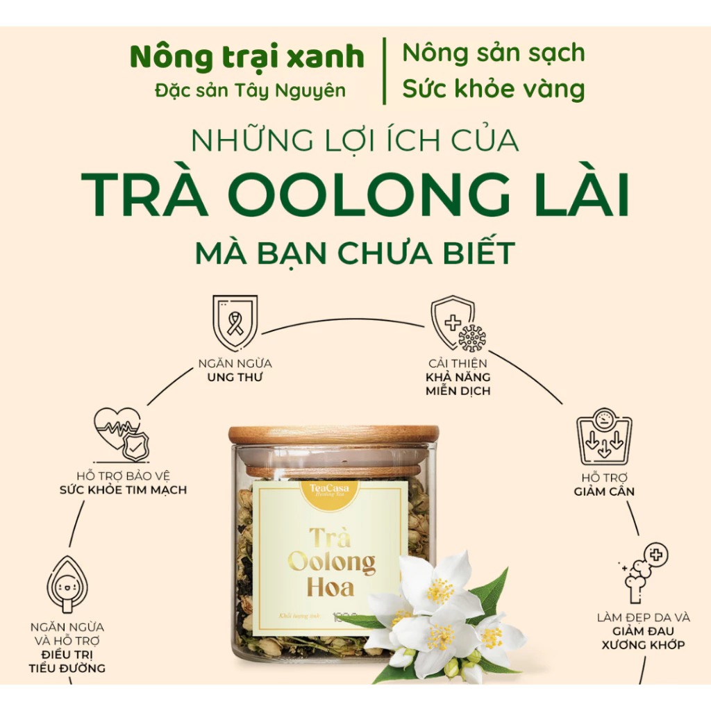 [80g] 緑の農園から届く100%天然ジャスミン烏龍茶 - 心と体に癒しと健康を