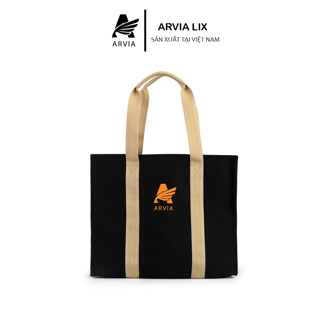 Arvia Lix アーバンスタイル トートバッグ 大容量 内側ジップポケット付き 黒　Arvia Lix Urban Style Large Tote Bag with Inner Zip Pocket in Black