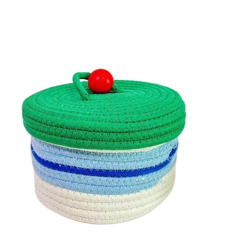 クールセルズ マカロンカラー コットン収納ボックス 手編み・積み重ね可 小型 デスク用 COOLCELLS        COOLCELLS Macaron Color Cotton Storage Box Hand-Woven Stackable Compact Desktop COOLCELLS