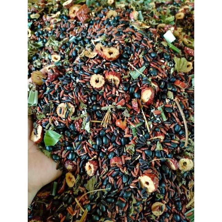 和漢 健康茶 玄米茶 リラックスブレンド 1000g　　Oriental Blend Brown Rice Tea with Red Dates Black Beans Jasmine and Sweet Herbs Relaxing Blend 1000g