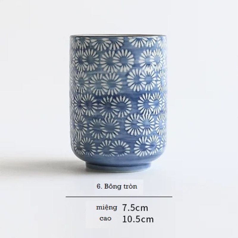 Hoa Vân Nhật風 花柄 300ml Cốc sứ 高級陶器 おしゃれ 300ml Hoa Vân