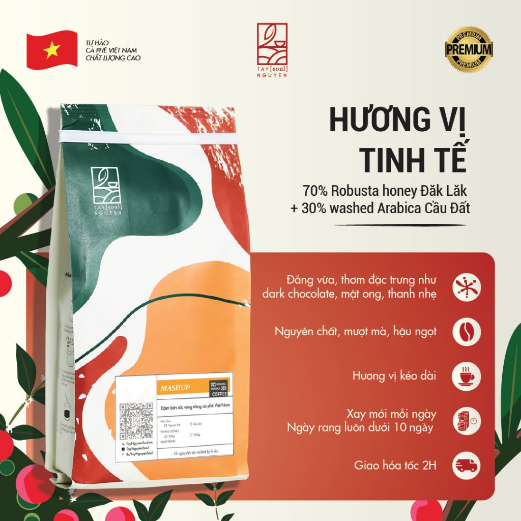 [高品質] 純粋なコーヒー マッシュアップ 7/3 ロブスタ/アラビカ ロースト、濃いめの適度な甘みのある風味 - 1000 グラム - 丸ごと豆