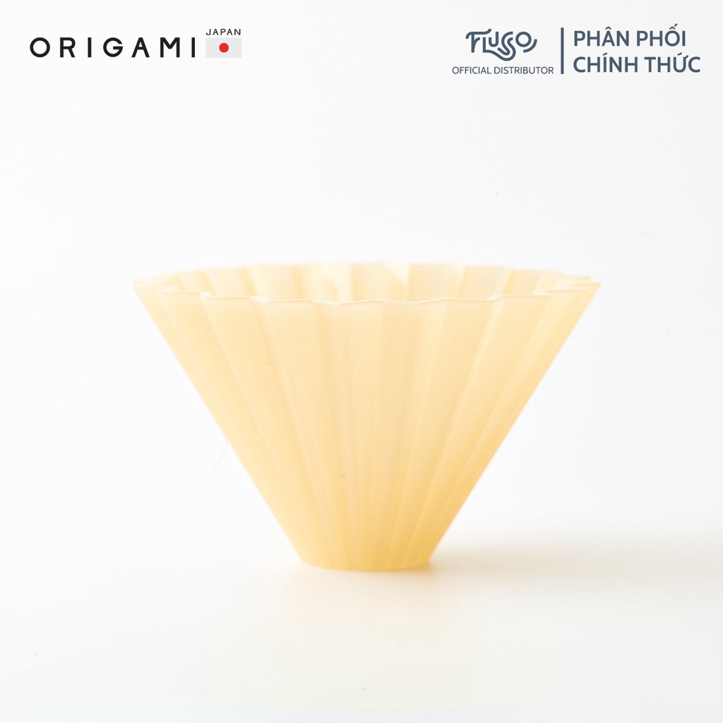 [ORIGAMI JAPAN] ORIGAMI エアフィルターホッパー - V60 コーヒーフィルターホッパー - マットベージュカラー