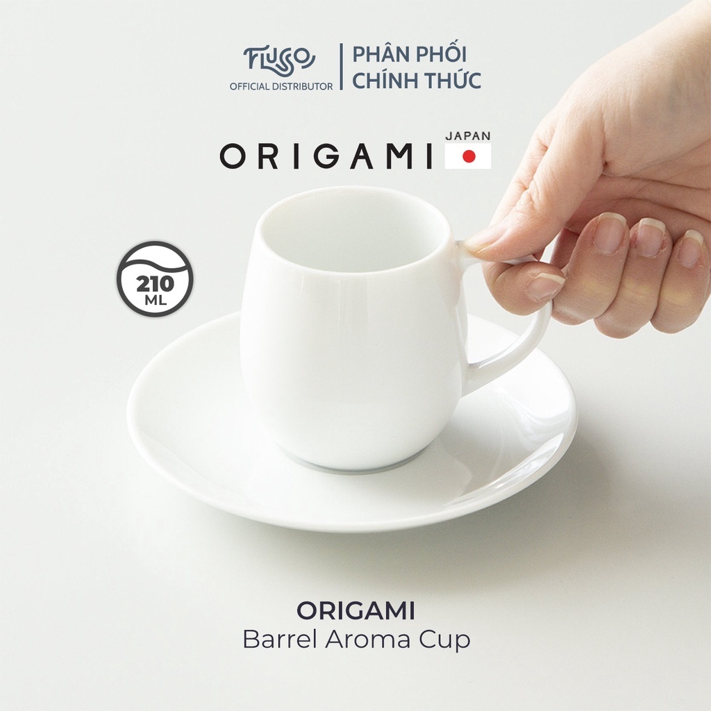 【ORIGAMI JAPAN】ORIGAMI セラミックカップ - Origami Barrel Aroma Cup - グレー カップ＆ソーサー