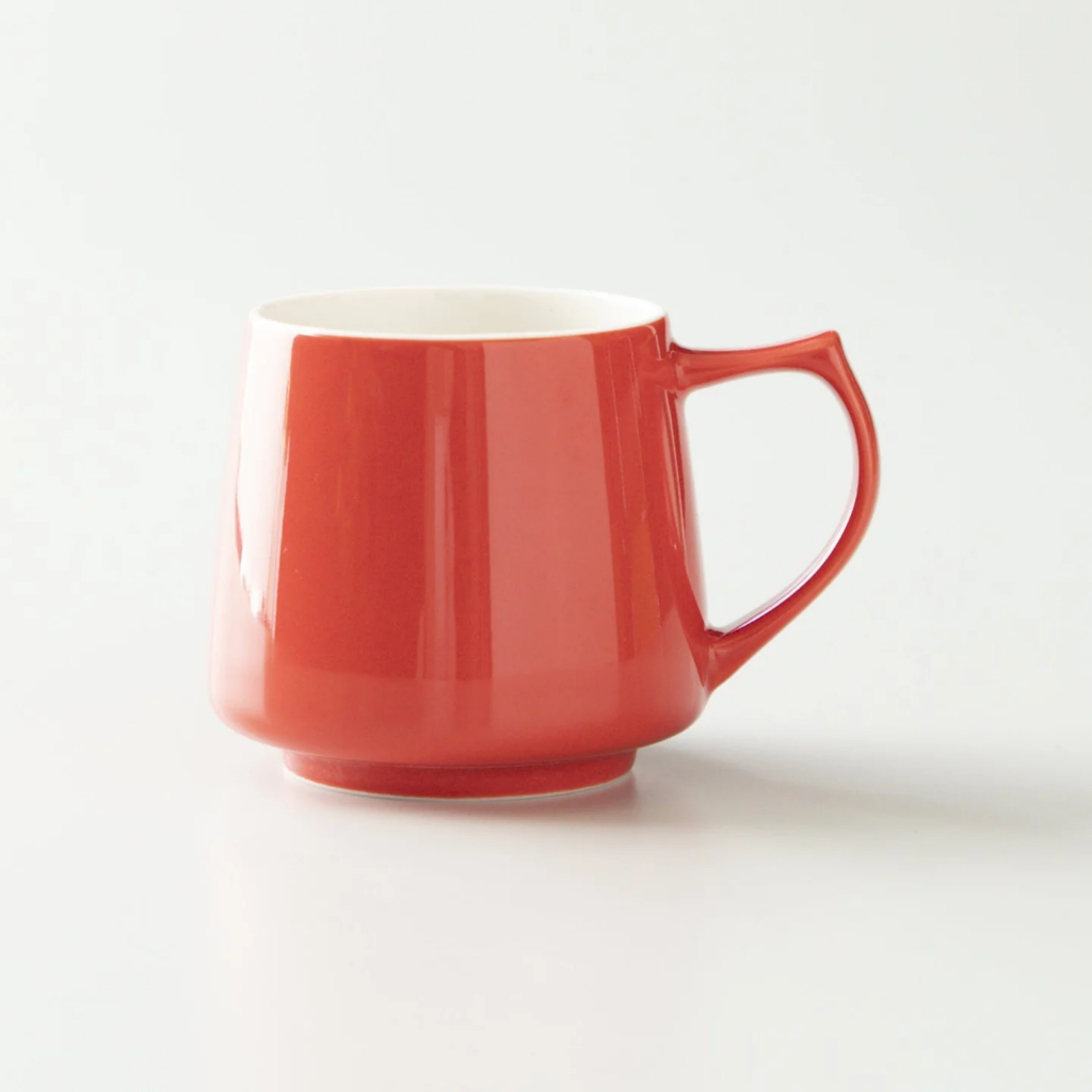 [ORIGAMI JAPAN] 磁器ティー＆コーヒーカップ 320ml - Origami Aroma Mug - レッド