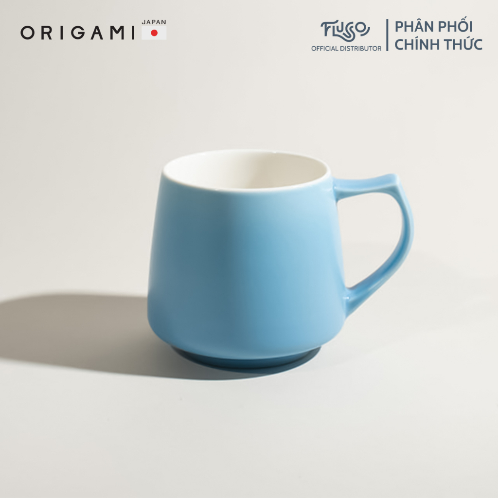 【ORIGAMI JAPAN】ORIGAMI セラミックカップ 200ml - オリガミアロマカップ - ターコイズ