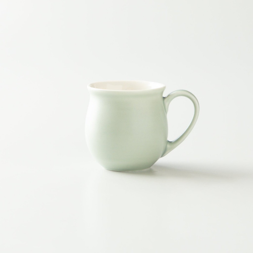 [ORIGAMI JAPAN] 磁器ティー＆コーヒーカップ 200ml - Origami Pinot Aroma Cup - マットグリーンカップ