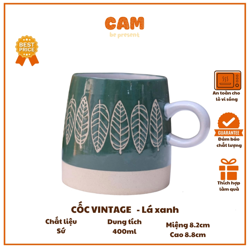 Retro Vintage シンプルなデザイン 400ml 陶器 カップ