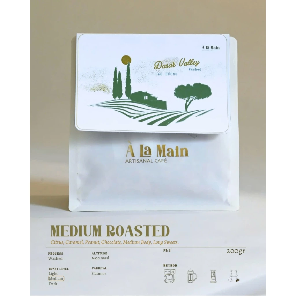 「ア・ラ・マン」フレンチプレス専用 カティモール ウォッシュド 太挽きコーヒー粉 DASAR VALLEY産 500g