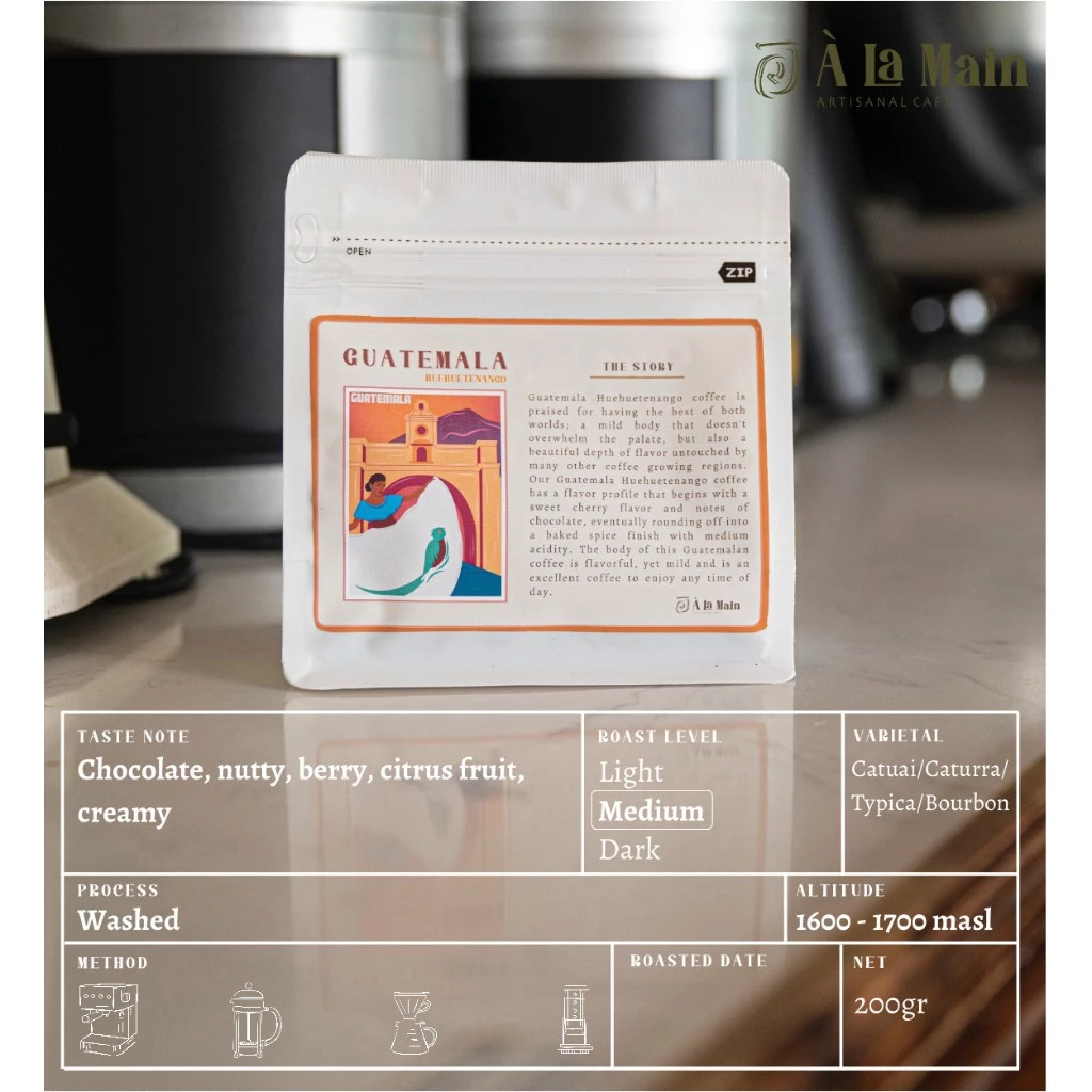『アラメイン』 グアテマラ・ウェウェテナンゴ産 細挽きコーヒー粉 200g - 至福のフィンスタイルコーヒー