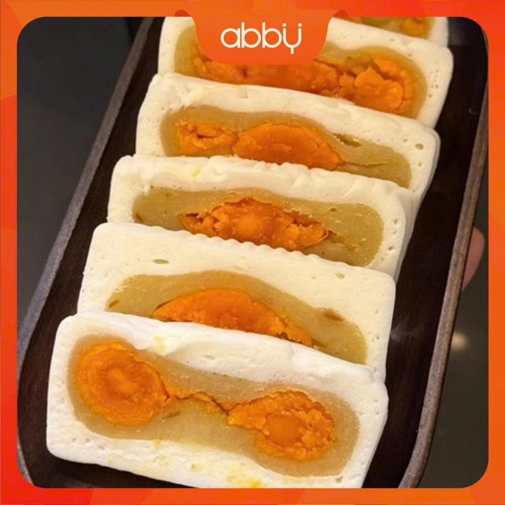 【ABBY】手作り中秋餅菓子キット：蓮の実あん＆塩漬け卵黄4個入り - 150g餅菓子5個 or 450g大餅菓子1個