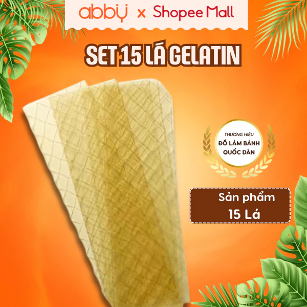 [ABBY] プレミアム板ゼラチン 15枚セット (ドイツ製) – ムース、ケーキ、ゼリー、チェー・クック・バック作りに最適！