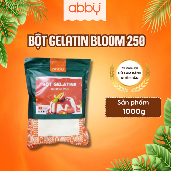 【ABBY】純粋ゼラチンパウダー ブルーム250 - 製菓用高級ゼラチン 100g (ケーキ、ゼリー、ムースに)