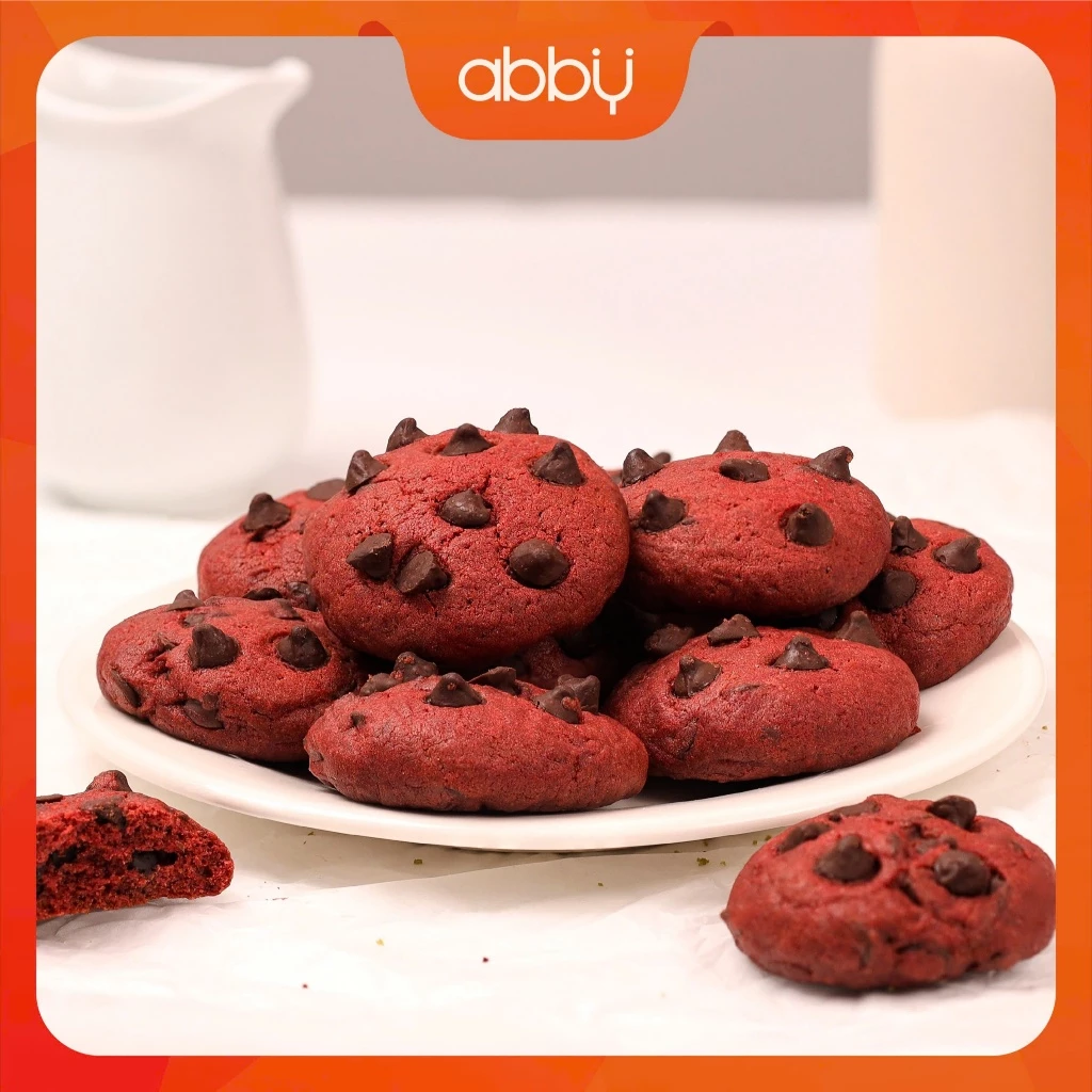 ABBY レッドベルベットチョコチップクッキー手作りキット 20枚分 自宅で簡単 ベーキングシート付き