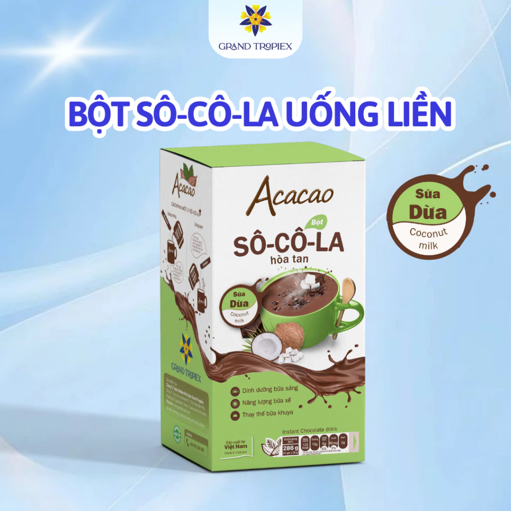 アカカオ ココナッツミルクココアパウダー 286g - 自然な甘みととろける口溶け