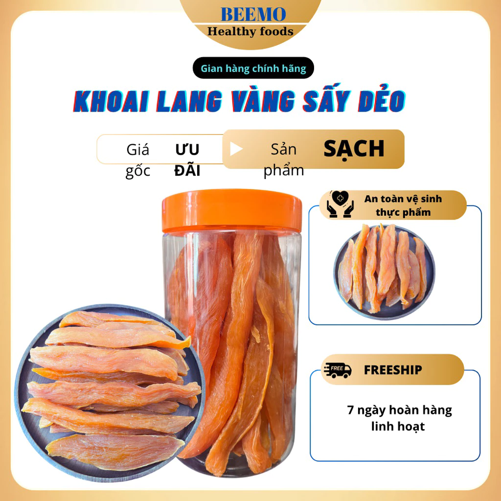 「無添加・無着色」1000g黄金さつまいも半生ドライ – ジップ袋入り！ダイエット・健康維持に最適！