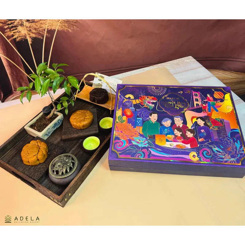 Adela ヘルシー月餅「月花開福」高級中秋ギフトセット