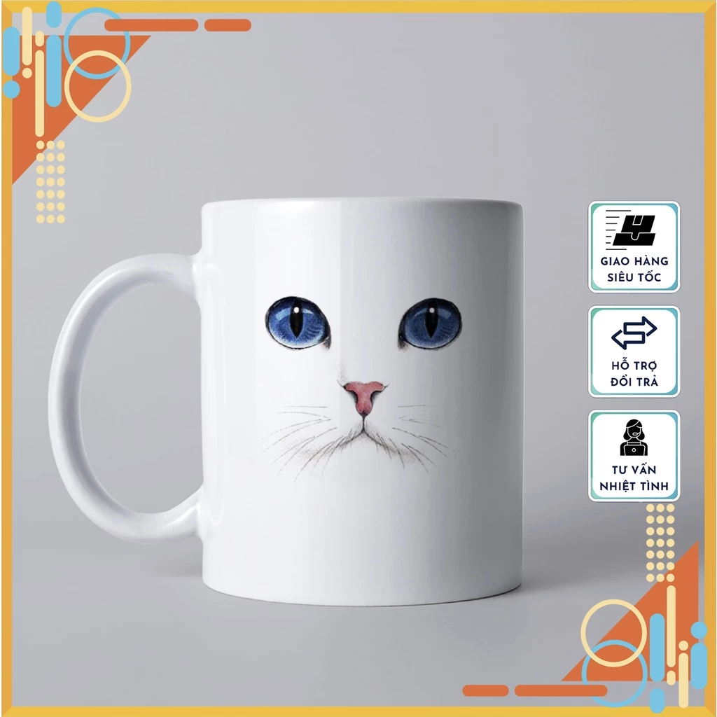 【猫好き必見】癒やしのにゃんこデザイン磁器マグカップ - 毎日使える高品質ギフト (330ml)