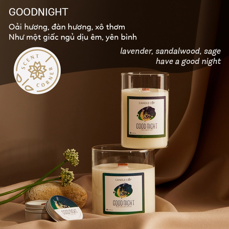 AGAYA グッドナイト アロマキャンドル リラックス効果 100g タブ区切り AGAYA Goodnight Aromatherapy Candle Sleep Aid Relaxation Soy Wax Cup 100g
