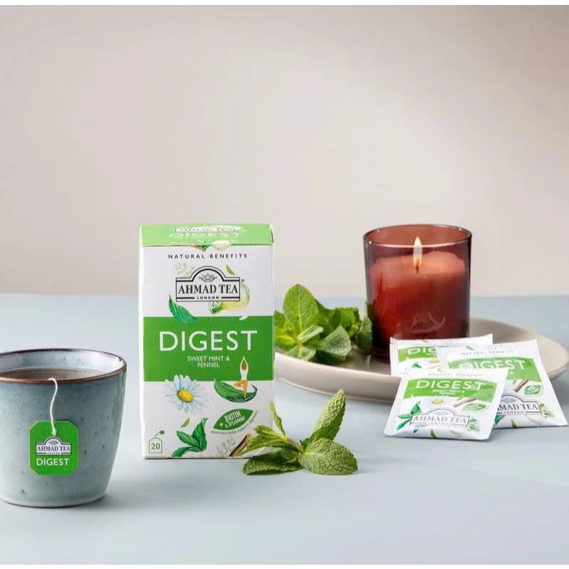 アハマッド 健康ハーブティー 消化サポート 20ティーバッグ - ネトル＆アロエベラ風味