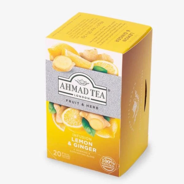 アフマッドティー 英国産 ジンジャー＆レモン ハーブティー 40g【毎日の食後におすすめ】
