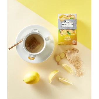 アフマッドティー 英国産 ジンジャー＆レモン ハーブティー 40g【毎日の食後におすすめ】