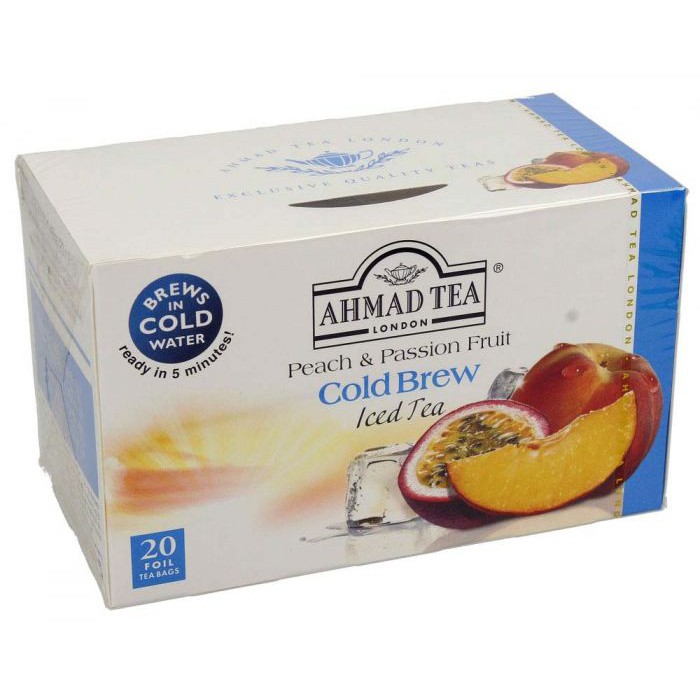 アイスティー コールドブリュー ピーチ＆パッションフルーツ ティーバッグ 20袋(42g) Ahmad Natural Benefit