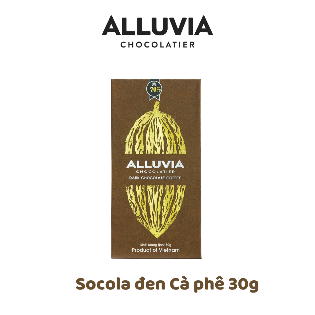 Alluvia（アルービア） ベトナム産ビーン・トゥ・バー ダークコーヒーチョコレート 30g