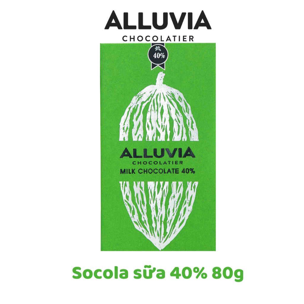 Alluvia ミルクチョコレート 40%カカオ 80g：自然の恵みが詰まった極上の味わい