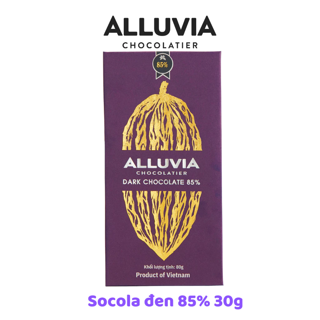 Alluvia 85%カカオ 低糖質ピュアダークチョコレート 30g：自然の恵み、至高の味わい