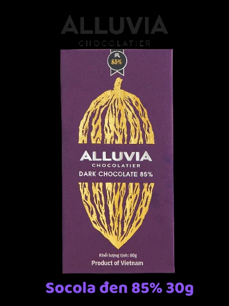 Alluvia 85%カカオ 低糖質ピュアダークチョコレート 30g：自然の恵み、至高の味わい