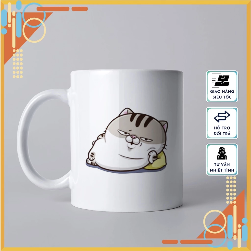 アミちゃんぽっちゃりセラミックマグカップ - 癒やしのギフト＆日常使いに