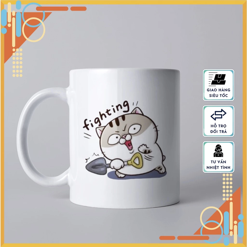 アミちゃんのぽっちゃりマグカップ – かわいい陶器製カップ、日常使い＆ギフトに最適 (モデル21)