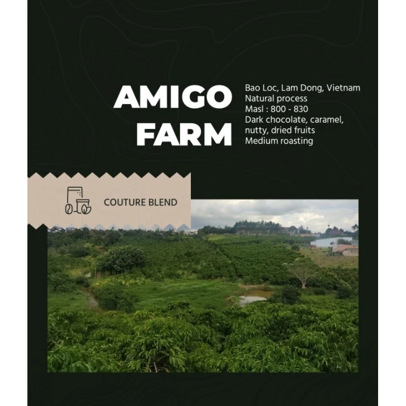 アミーゴカフェ ロブスタ＆ヘアルームブレンド 焙煎ホールビーンコーヒー 250g