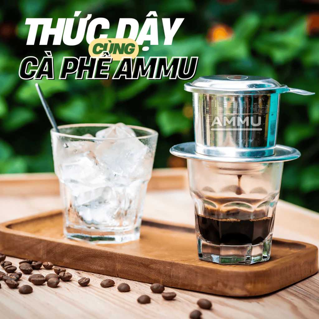 AMMUコーヒー ロブスタ種100% 自然焙煎 ベトナムフィルター用 (挽き豆) 500g